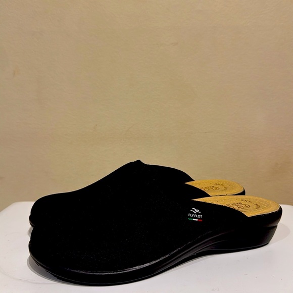 Black Fly Flot Clogs US: 9 / EU: 40 Anti Shock Genuine Leather Made in Italy - Picture 1 of 11